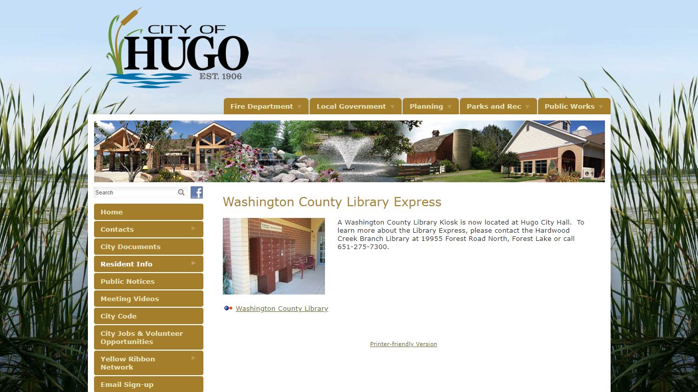 Washington County Library - City of Hugo - Hugo, Minnesota